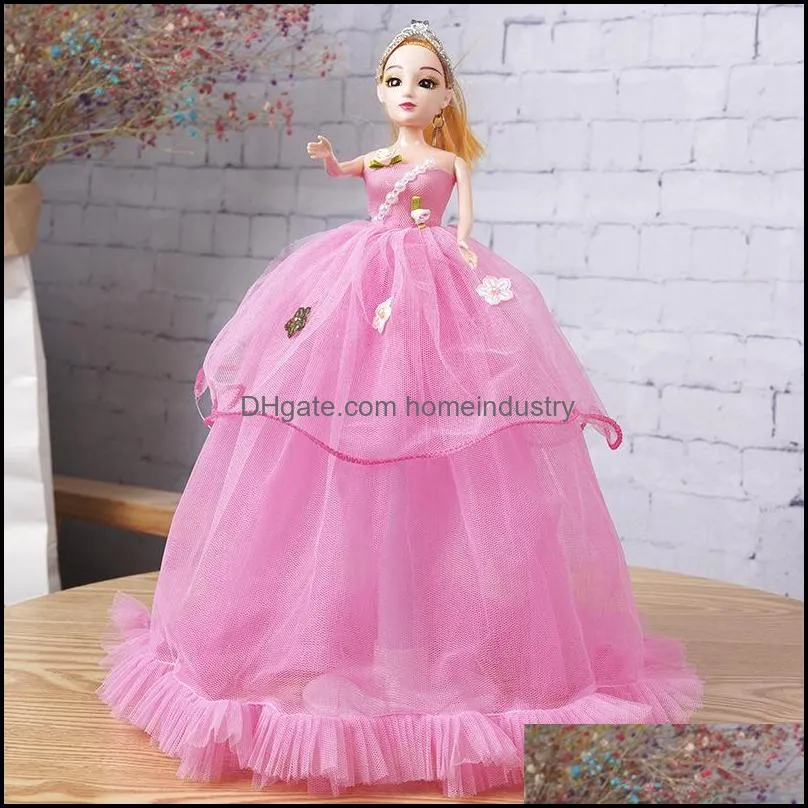  doll wedding party decoration princess 40 cm 3d children`s creative toy girl birthday gift