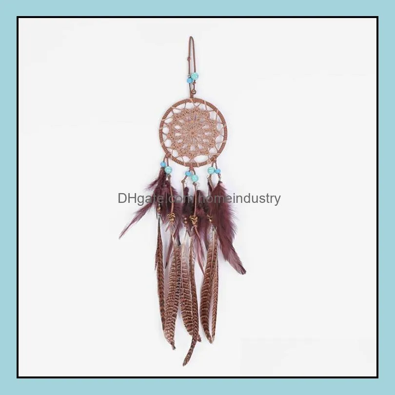 dreamcatcher weaving lace dream catcher girlish heart retro dream feather door ornaments pendant wall hanging decoration