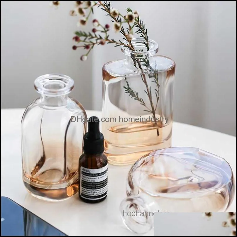 vase glass transparent flower vases for homes dry aromatherapy desktop living room decoration accessories home nordic