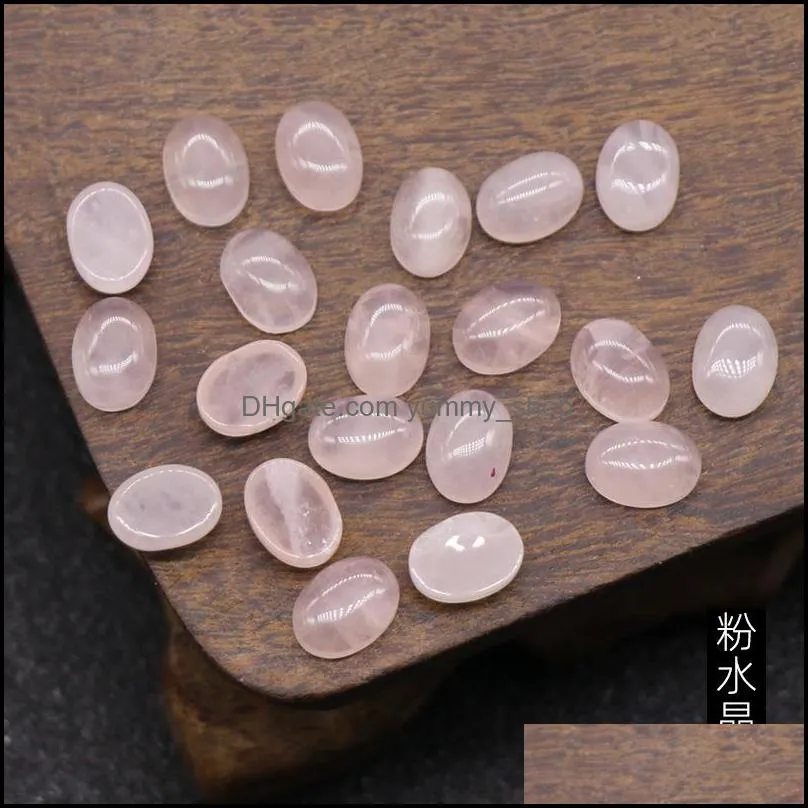 6*8mm flat back assorted loose stone oval cab cabochons beads for jewelry making healing crystal wholesale