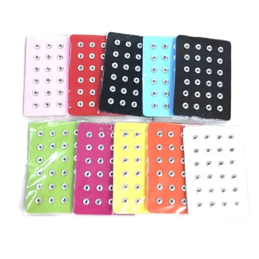 hot noosa snap button display holder snap jewelry 12mm snap buttons soft genuine leather display stand 24pcs & 60pcs suitable