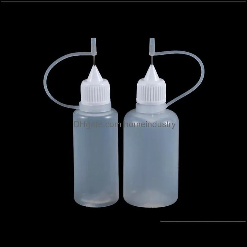 storage bottles & jars 50pcs/100pcs 10ml 30ml plastic squeezable tip applicator bottle refillable dropper with needle caps for glue