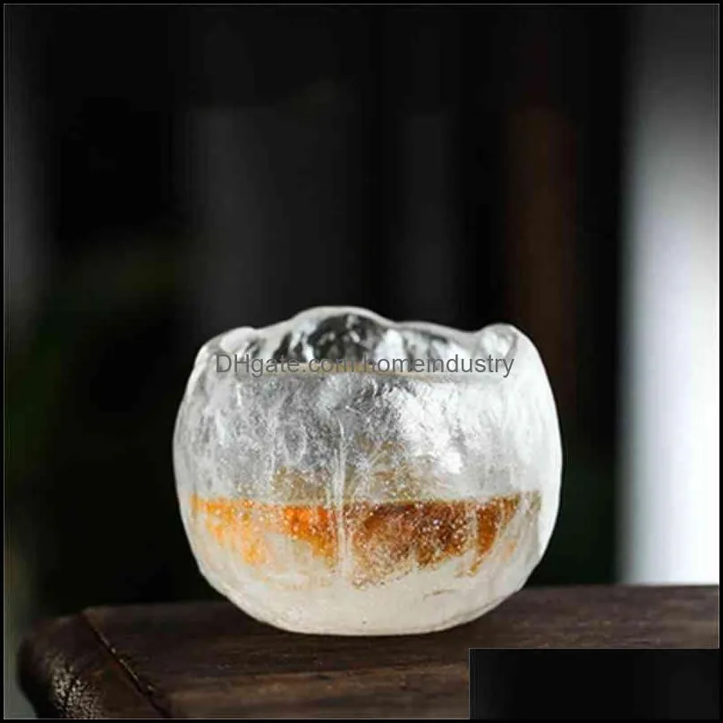 ice floc coloured glaze freeze burn kungfu master single handmade japanese ceremony cup tearoom drink tools