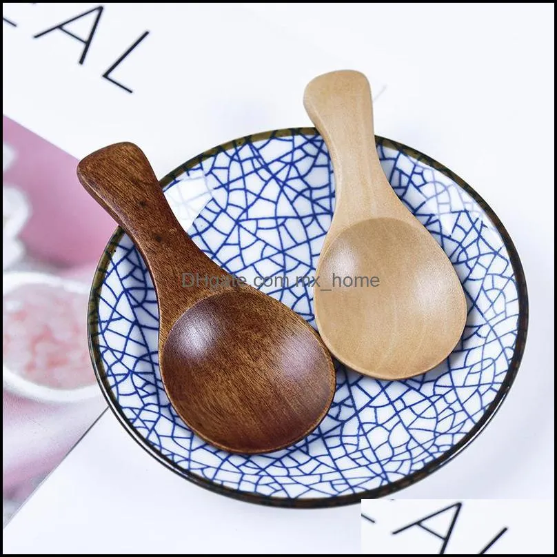 wooden mini baby spoons powdered milk coffee salt spice seasoning scoops kitchen accessories short handle round ladle new arrival 1 99pt