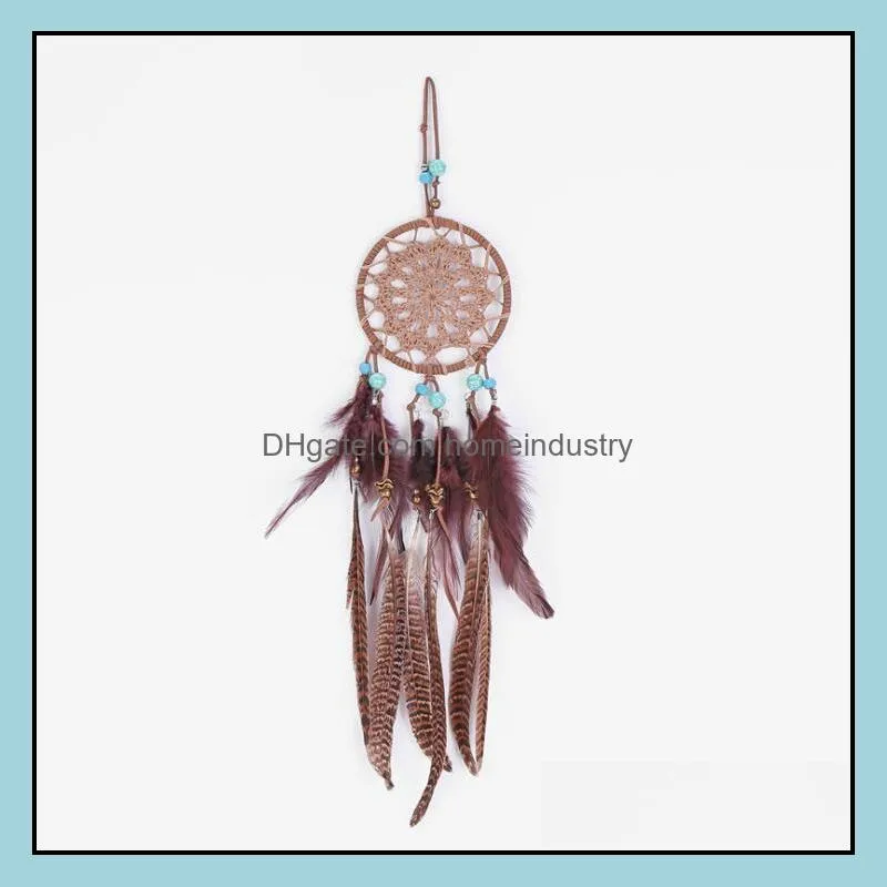 dreamcatcher weaving lace dream catcher girlish heart retro dream feather door ornaments pendant wall hanging decoration