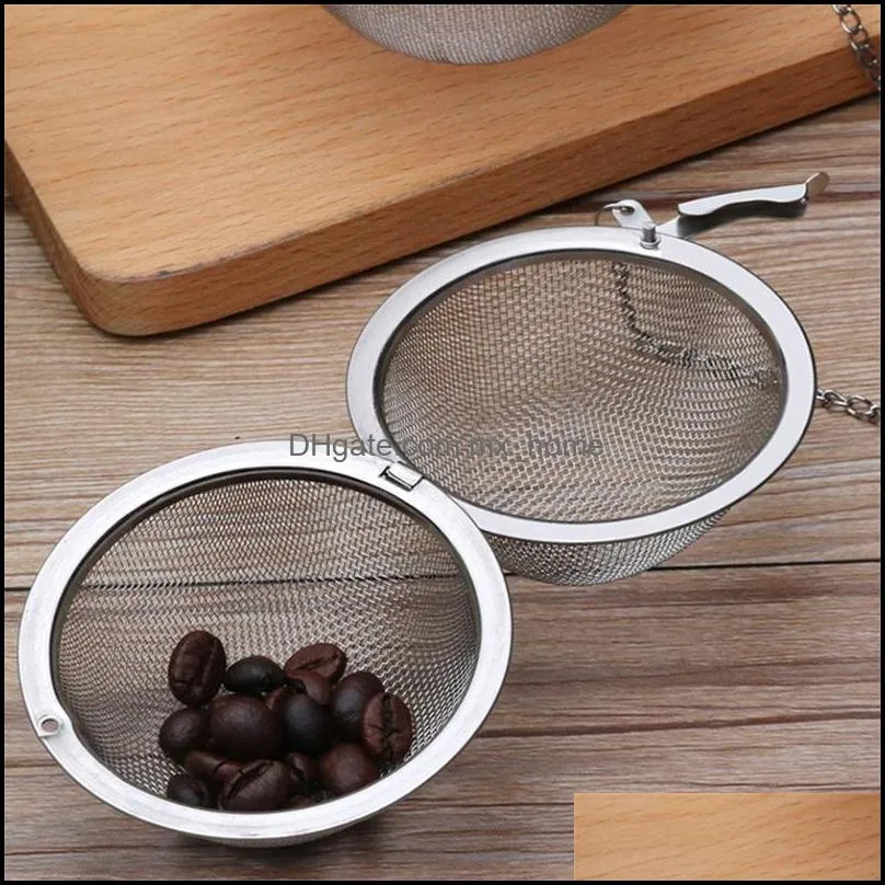 stainless steel tea pot infuser sphere locking spice tea ball strainer mesh infuser tea strainer filter infusor 631 s2