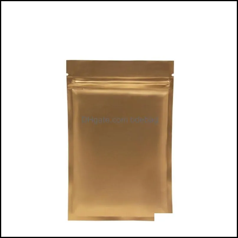 hot multisize matte resealable mylar zipper packaging bags closure aluminum food storage pouch foil baggies for coffee 1962 v2