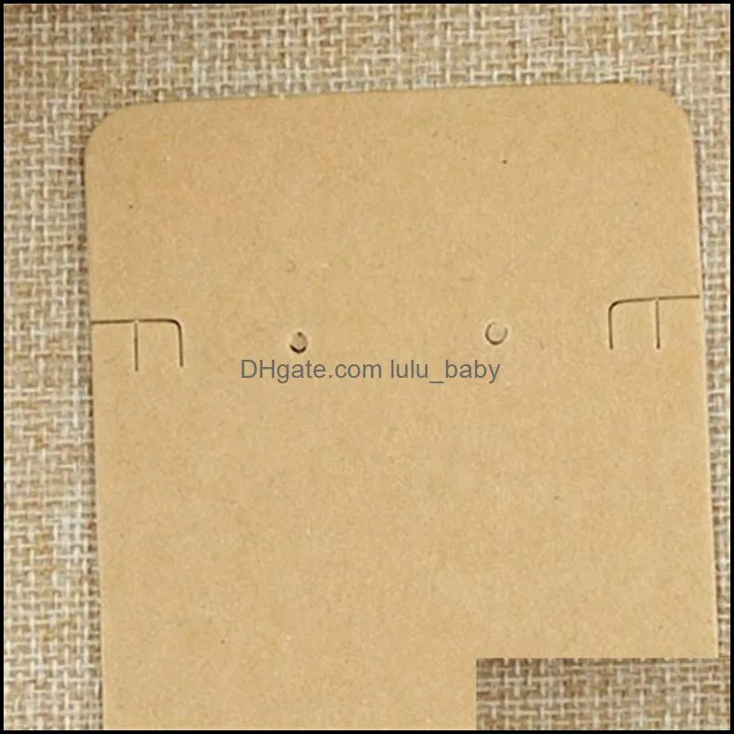 100 pcs/lot 6.8*9.7cm kraft paper necklace earrings sets display cards jewelry packaging card gifts 315 q2