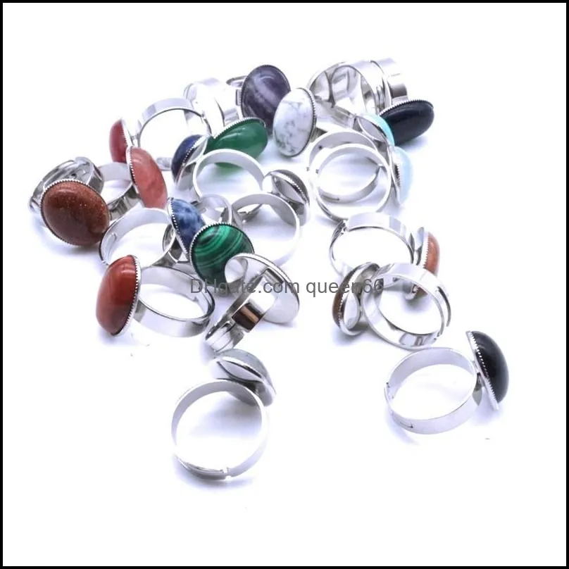 oval crystal kallaite white green rose pink quartz stone rings fashion open size brincos pendientes jewelry for men women