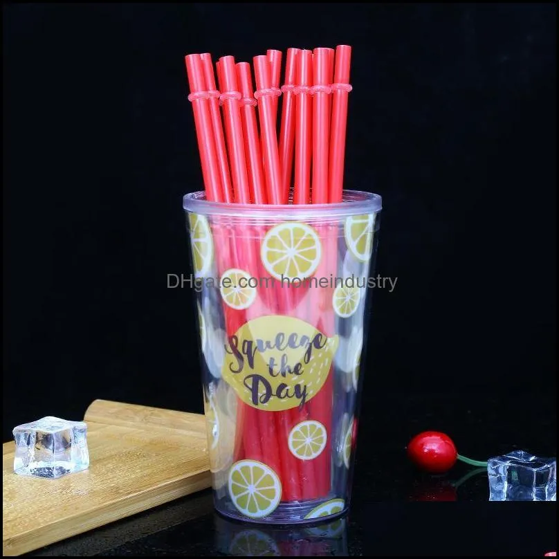 10.5inch colorful plastic drinking straws 26cm reusable straws for tall skinny tumblers pp candy color straws for cocktail bar tools
