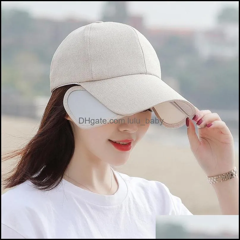 2021 hat lady summer cap korean fashion sunscreen couple pull sun hat baseball cap man 298 q2