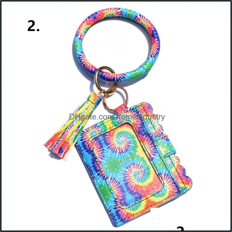 30 colors party favor fashion women bracelets card holder leopard female business card case wristband key chain