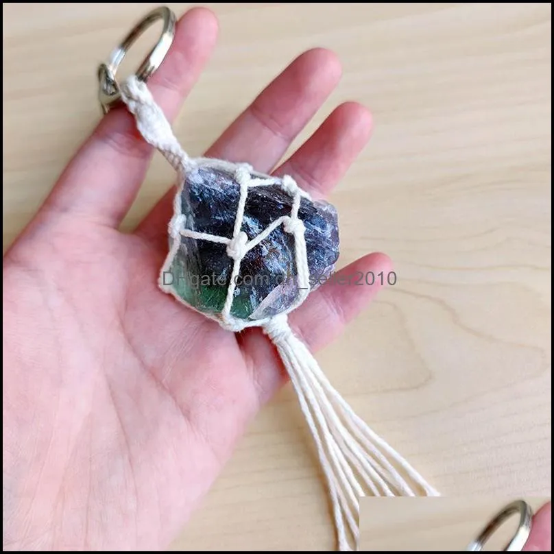 natural stone crystal key chain 1 t2