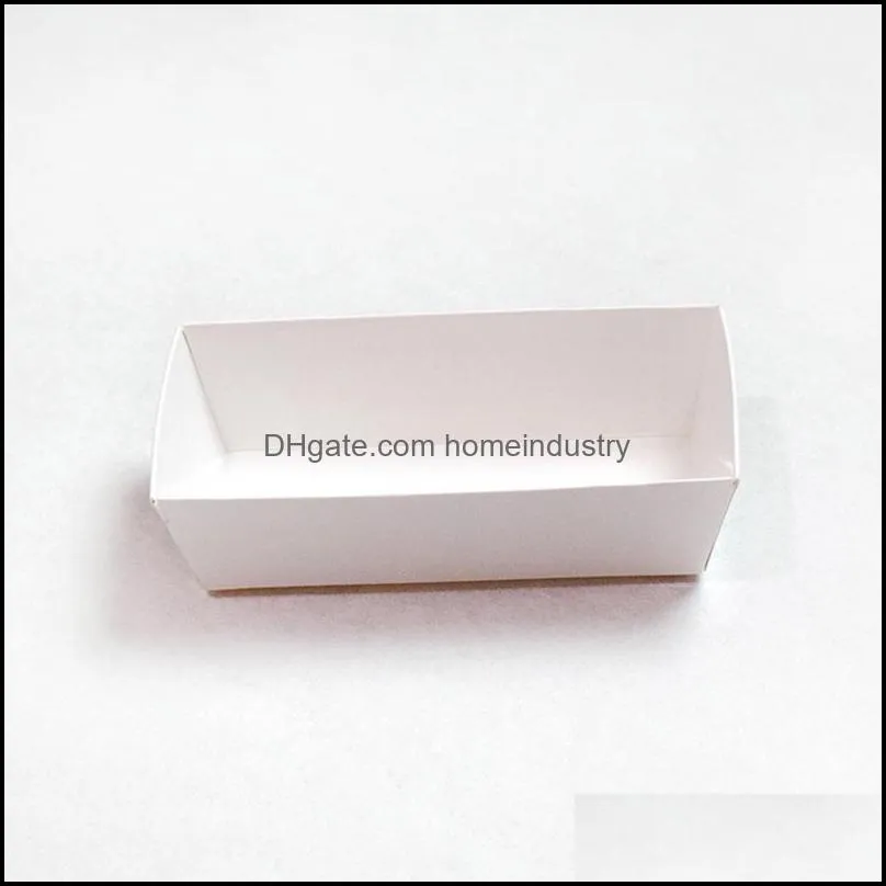 rectangle white paper cake packaging box sandwich containers food boxes with plastic clear lids