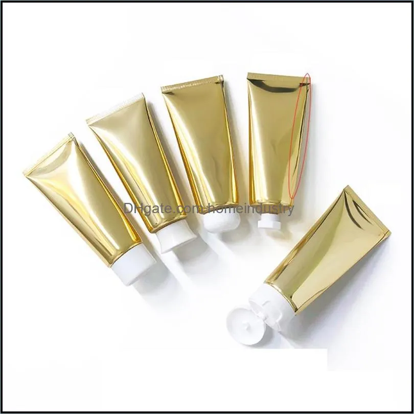 100ml gold plastic squeeze tube 100g empty cosmetic soft bottle skincare cream shampoo lotion toothpaste packaging container1