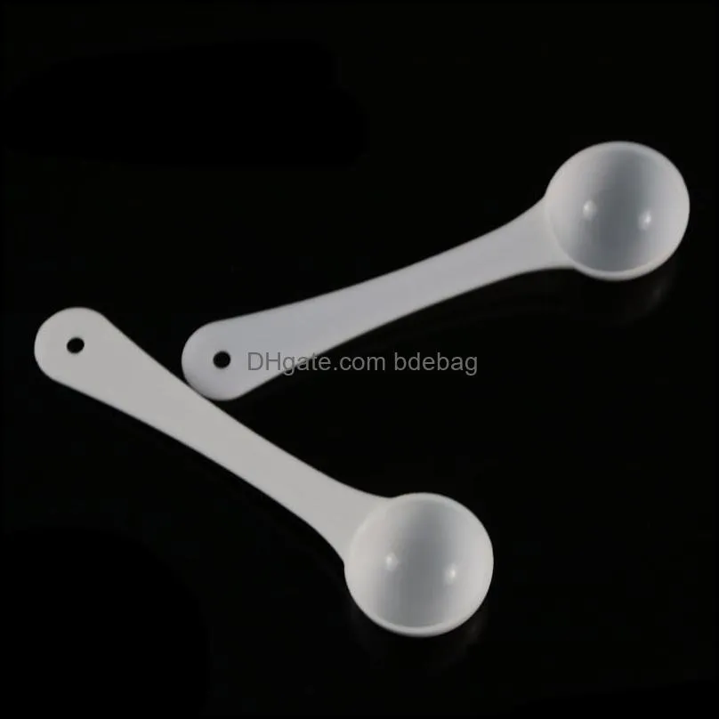 1000pcs 1g professional plastic 1 gram scoops spoons for food milk washing powder medcine white measuring spoons sn2205 612 r2