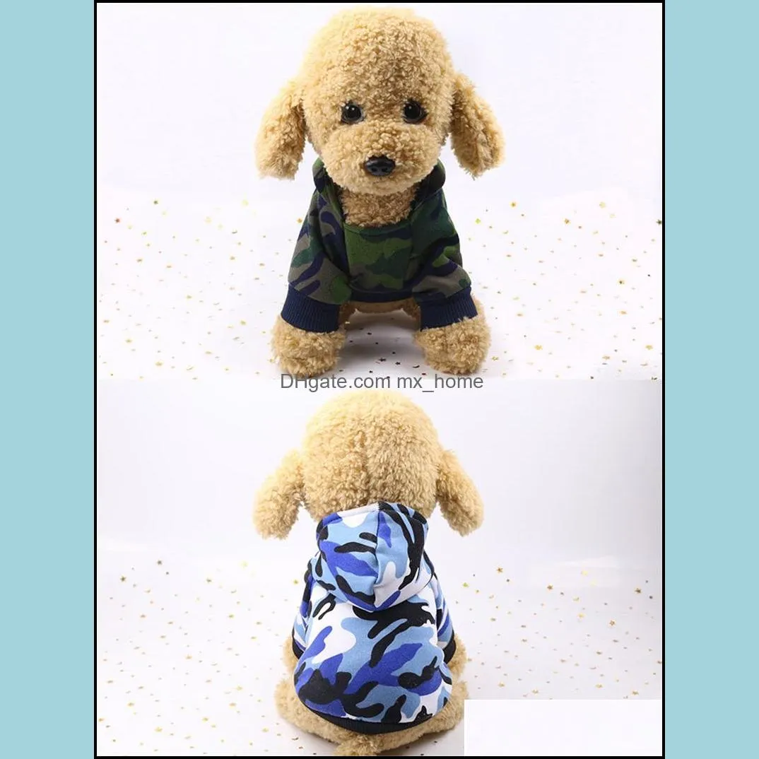 spring autumn winter cloth new pattern pet dog clothes camouflage stain resistant handsome cat two legged hoodie new arrival 5 5ml m2