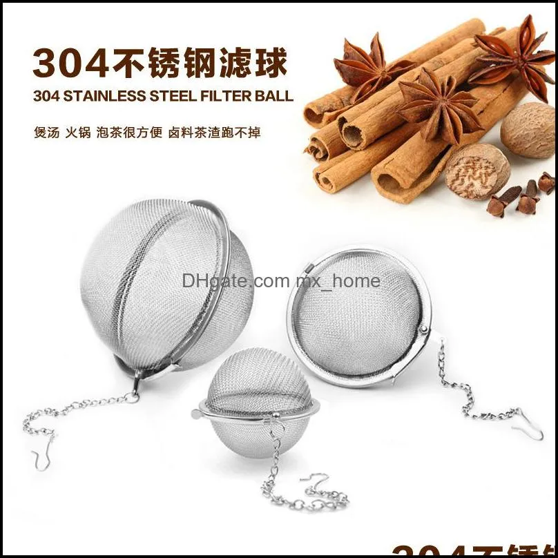 stainless steel tea pot infuser sphere locking spice tea ball strainer mesh infuser tea strainer filter infusor 631 s2