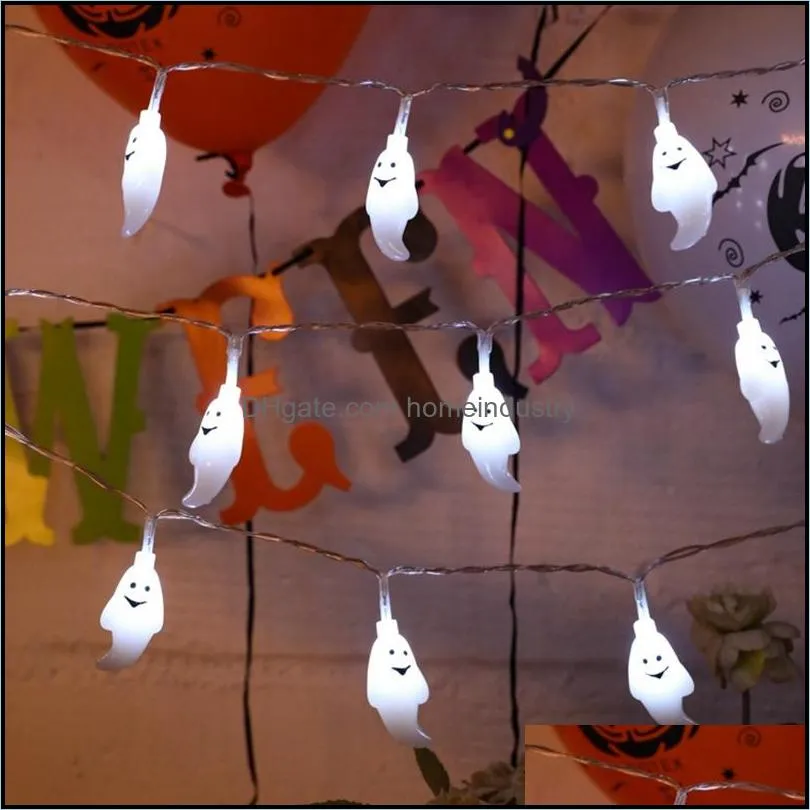 halloween light string 1.5 meters 10 lamps ghost spider pumpkin lamp string ghost festival atmosphere decoration led light string