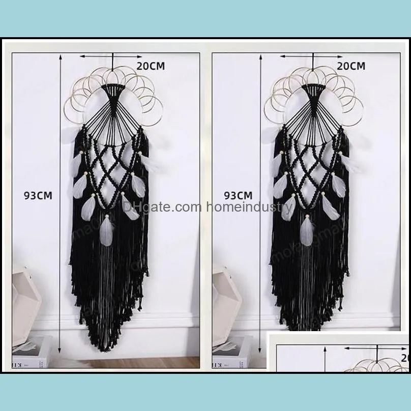 dream catchers for bedroom tassel wall hanging blessing gift handmade dreamcatchers home decor feather ornament craft 3 colors