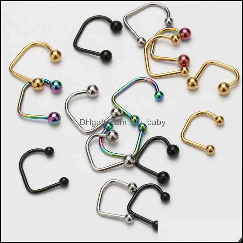 100pcs surgical steel lip labret rings bar body jewelry piercing labret rings 16g three colors vbteu 8dsmh 304c3