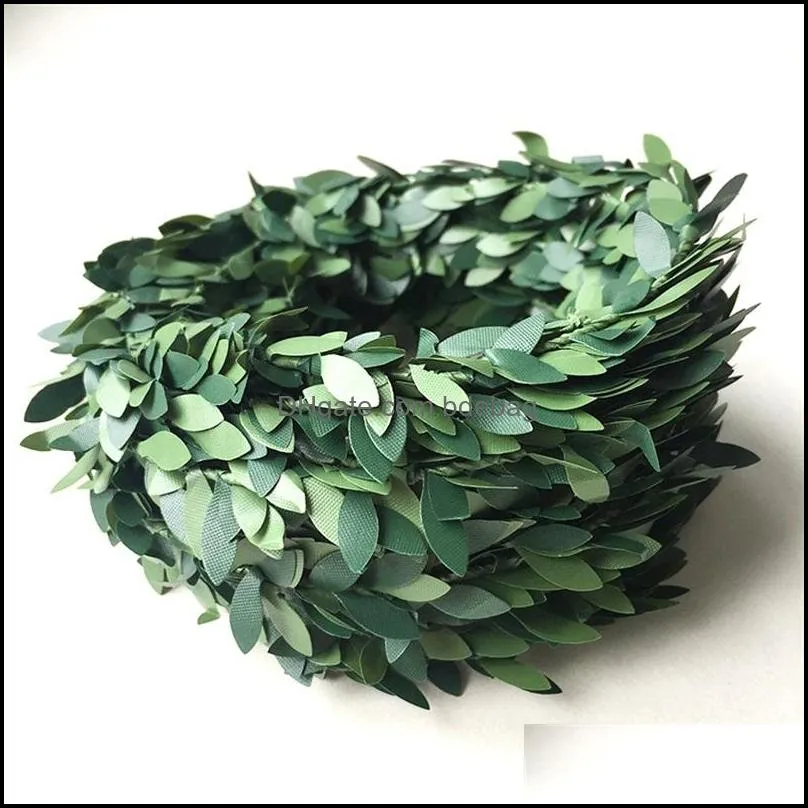 diy material garlands festival dining room decoration green leaves home decor plastic iron wire rattans hot selling 2 7ql l1