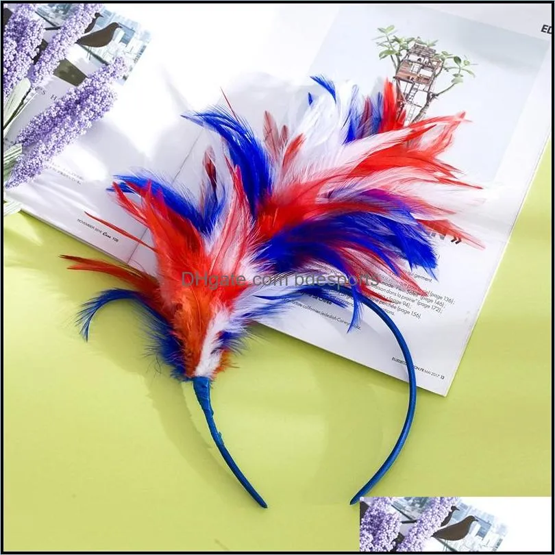 women feather head band colour brides headwear gift hair hoop opp packing sell well with different pattern 14dx j1