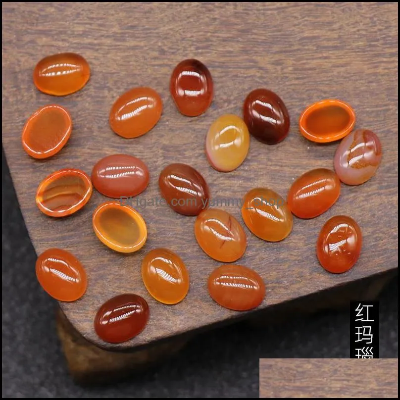 6*8mm flat back assorted loose stone oval cab cabochons beads for jewelry making healing crystal wholesale
