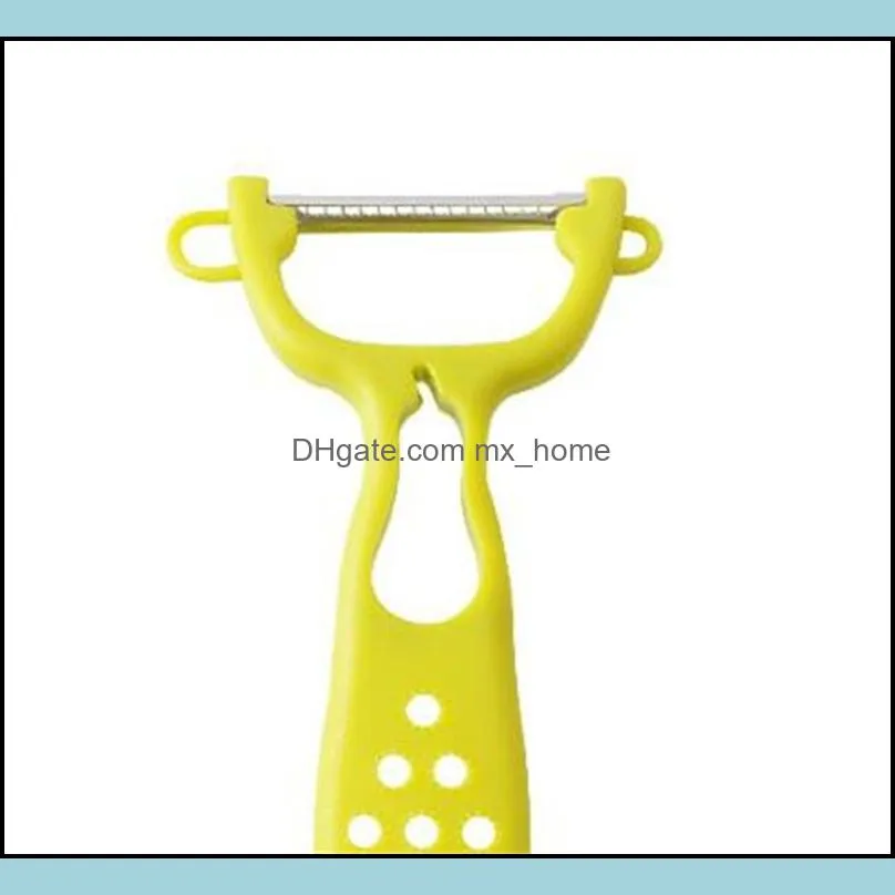 thickening double head paring knife plastic peeler household kitchen fruits potato multi function grater sell well 1 68bt j1