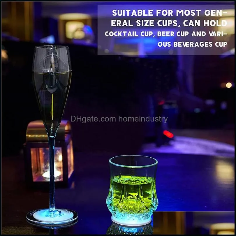 led coaster sticker light bottle lights party decoration cup holder lamp bottles sparklers for champagne colorful