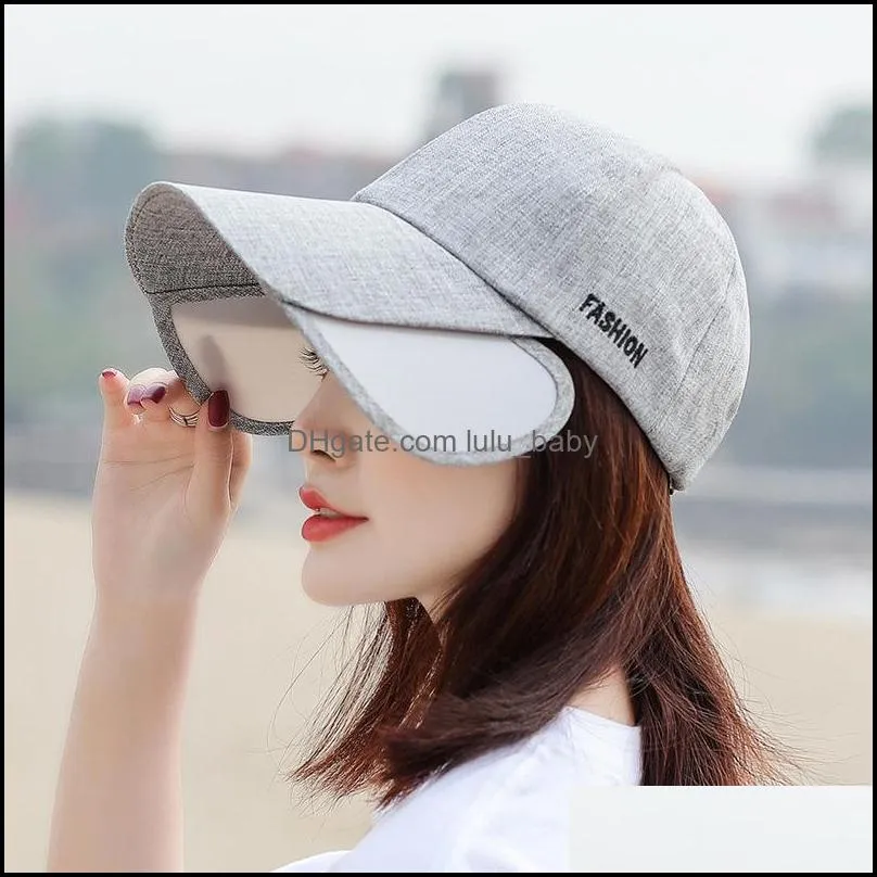 2021 hat lady summer cap korean fashion sunscreen couple pull sun hat baseball cap man 298 q2