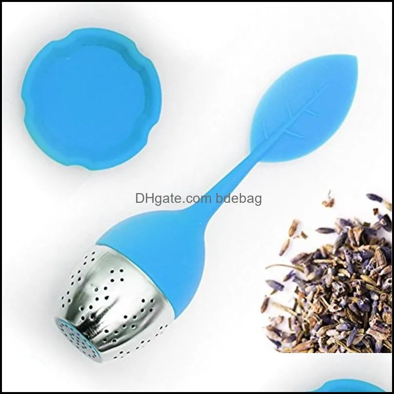 coffee tea tools silicone infuser leaf silicone infuser with food grade make tea bag filter creative stainless steel strainers 1855 v2