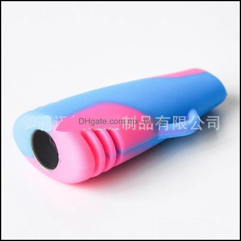 environment protection adult pipes corrosion resistance camouflage men silicone pipe smoking accessories with metal bowl