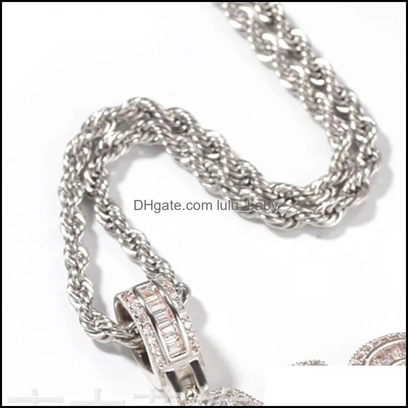 a-z custom mini baguette letters pendant necklace with name men zircon commission gift hip hop jewelry 669 q2