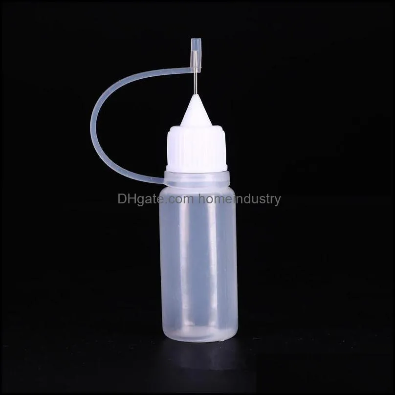 storage bottles & jars 50pcs/100pcs 10ml 30ml plastic squeezable tip applicator bottle refillable dropper with needle caps for glue