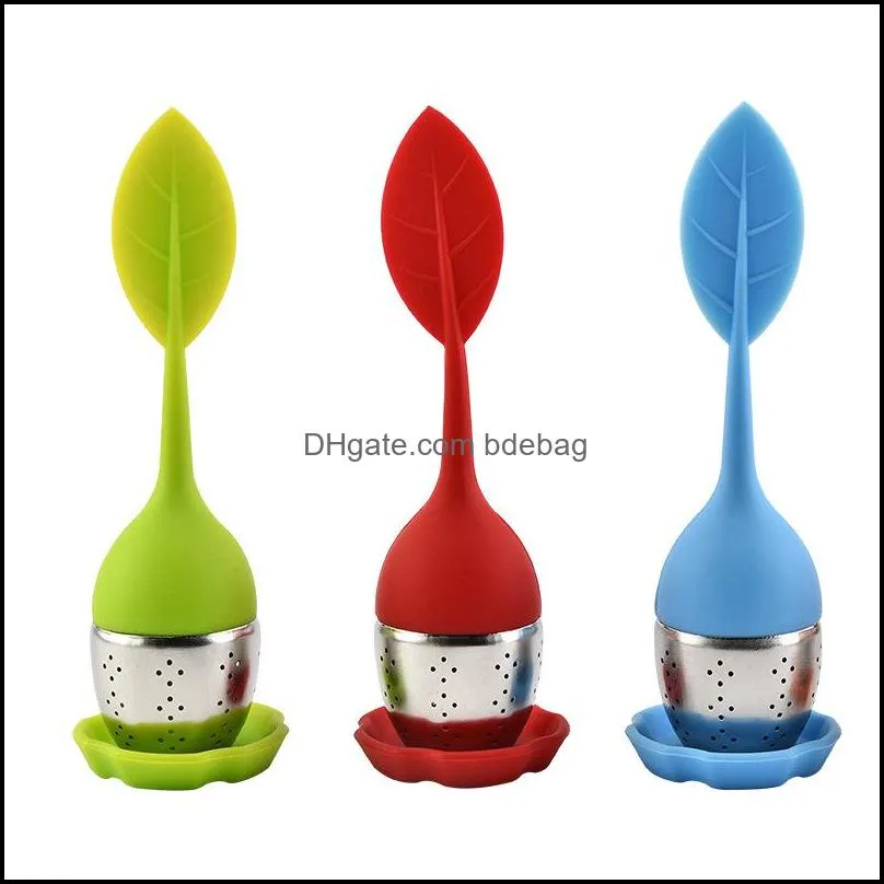 coffee tea tools silicone infuser leaf silicone infuser with food grade make tea bag filter creative stainless steel strainers 1855 v2