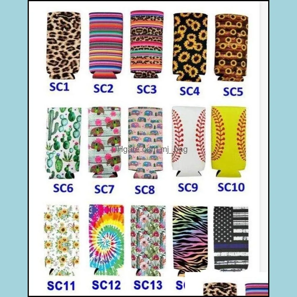 bottles mug cup sleeves flowers cactus lines soft tumber holder colorful leopard print tennis sun flower temperature new 1 9dq