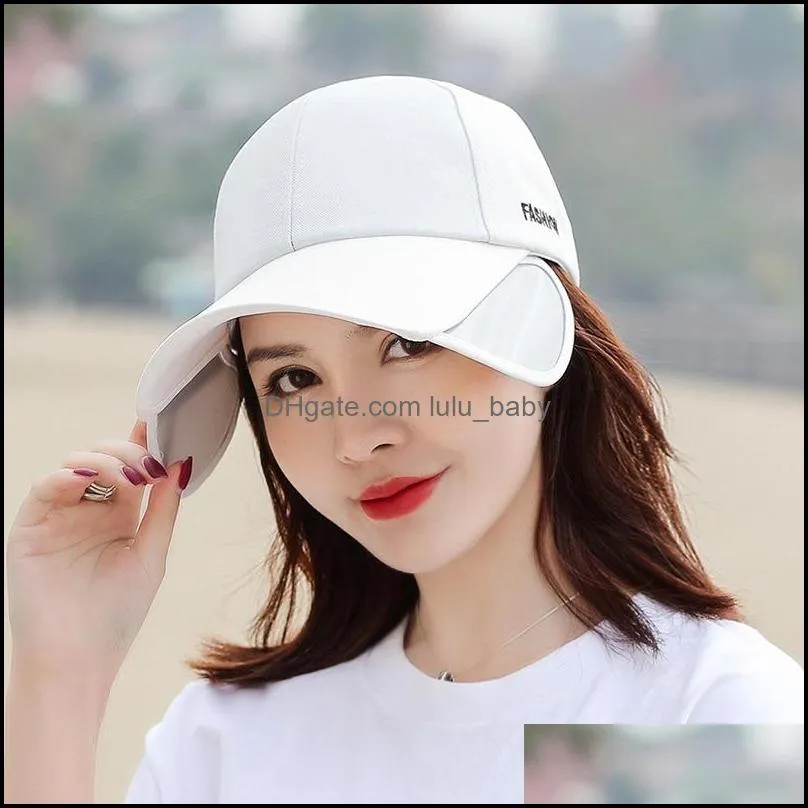 2021 hat lady summer cap korean fashion sunscreen couple pull sun hat baseball cap man 298 q2