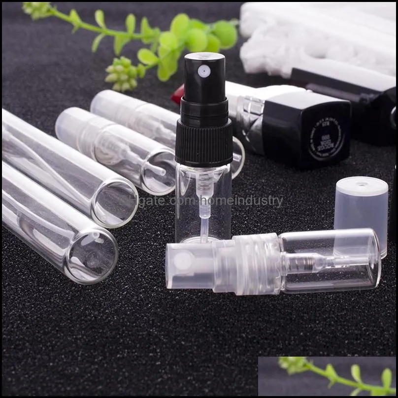 2ml 3ml 5ml 10ml clear mini perfume glass bottle empty cosmetics bottles sample test tube thin glass vials