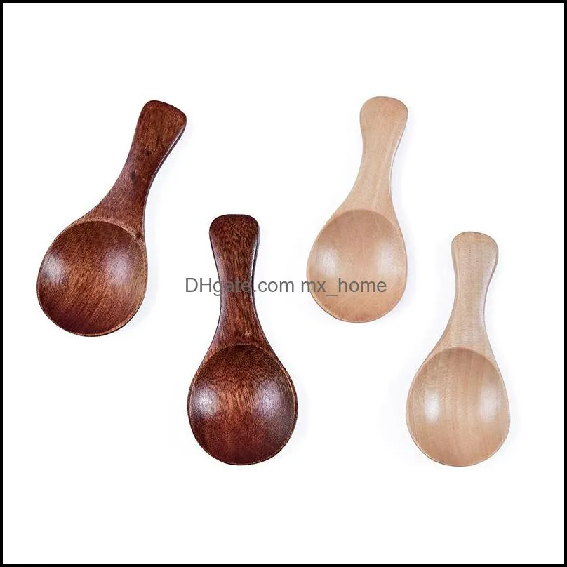 wooden mini baby spoons powdered milk coffee salt spice seasoning scoops kitchen accessories short handle round ladle new arrival 1 99pt