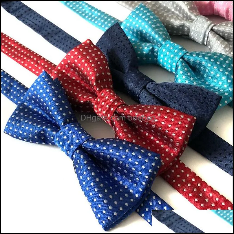 children`s bow tie pet dog idea bowknot wave point collar isignina children ties child jewelry yarn dyed polyester 2 5py b2