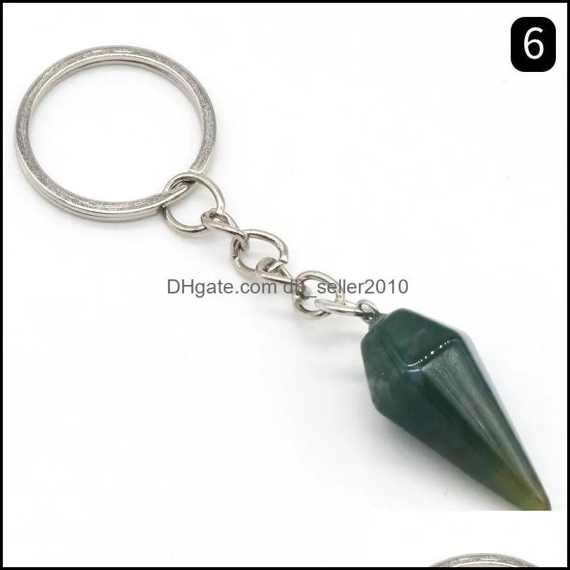 hexagonal pyramid key chain 3 t2