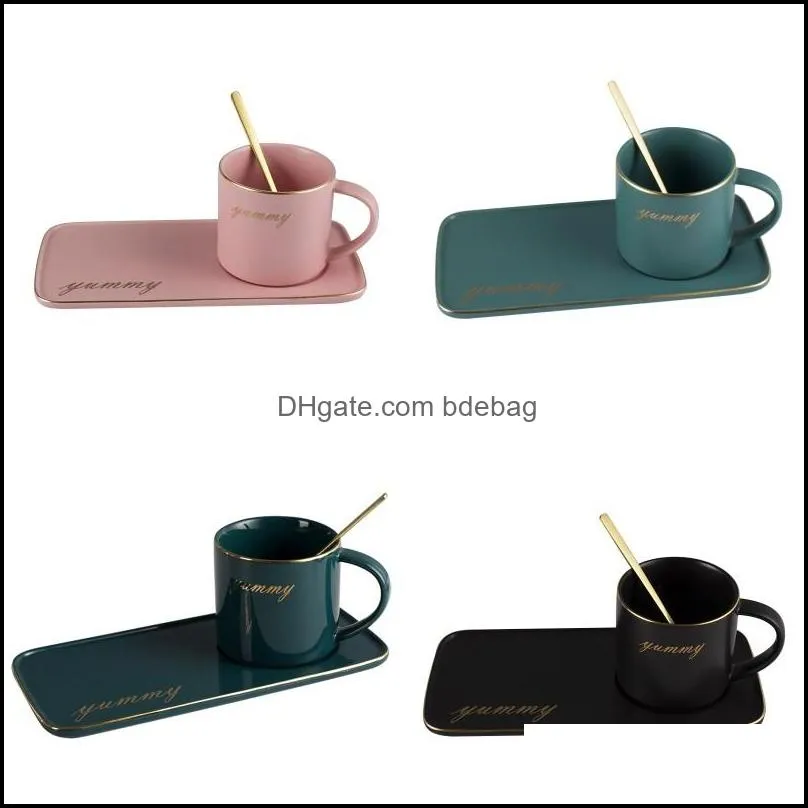 fashion tumblers trays vintage originality ceramics single cups simplicity woman man coffee pallet glasses nordic style 22bk k2