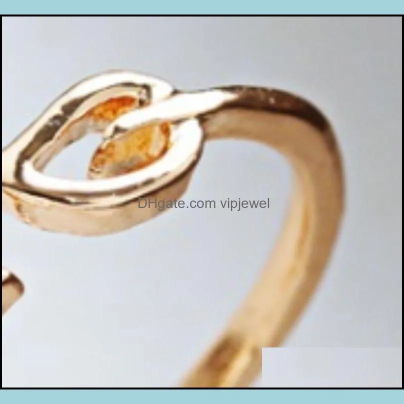 silver gold love ring with diamante leaf fashion adjustable loving heart for men women party