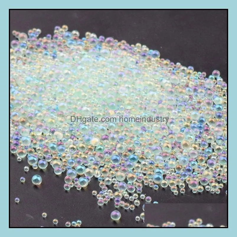 nail art decorations 10g/bag mini bubble ball beads 0.6-3mm mixed tiny for glass globe silicone mold filler charms diy decornail