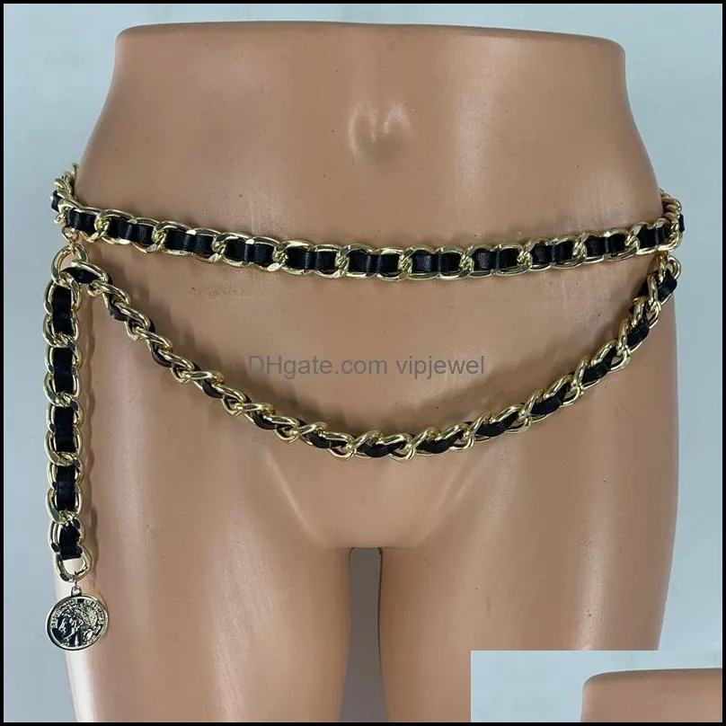 female fringe alloy metal chain belt for women tassel flannel gold belt ladies exaggerated vintage flocking waist chain65 q2