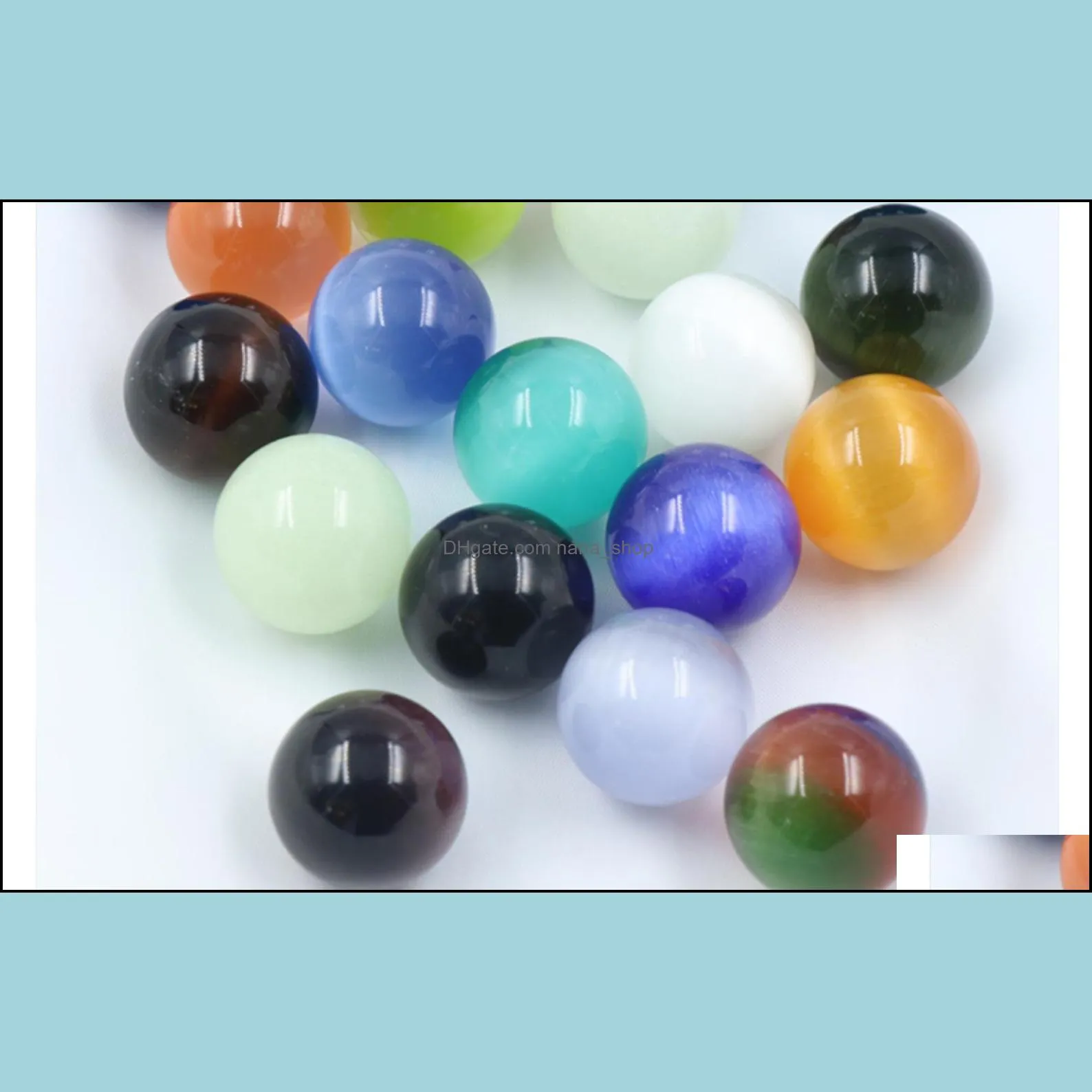 non-porous-ball 20mm cat`s eye opal stone bead natural healing crystal mascot massage accessory minerale gemstone reiki home decoration