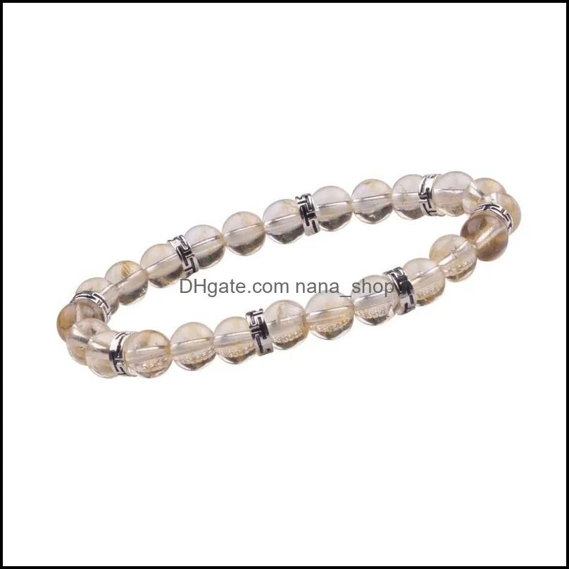 8mm popular natural stone volcanic rock yoga bracelet, can promote the new generation to ensure the health of the human body