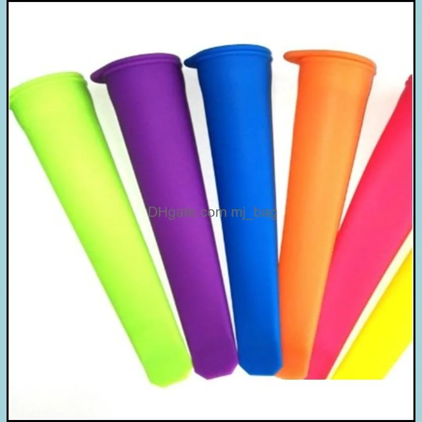 silicone ice cream sleeve hold popsicle mold multicolor diy popsicles cover holders kitchen tools summer children kitchen tools 1 5om