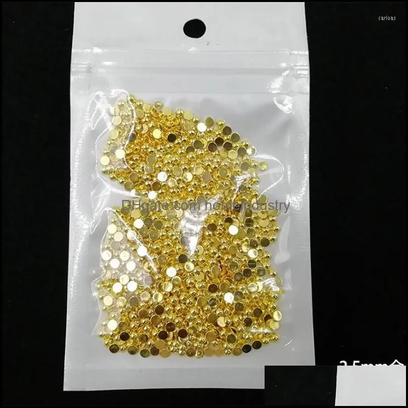 nail art decorations 1000pcs gold silver 3d rivet studs metallic decoration solid beads bended straight copper stick